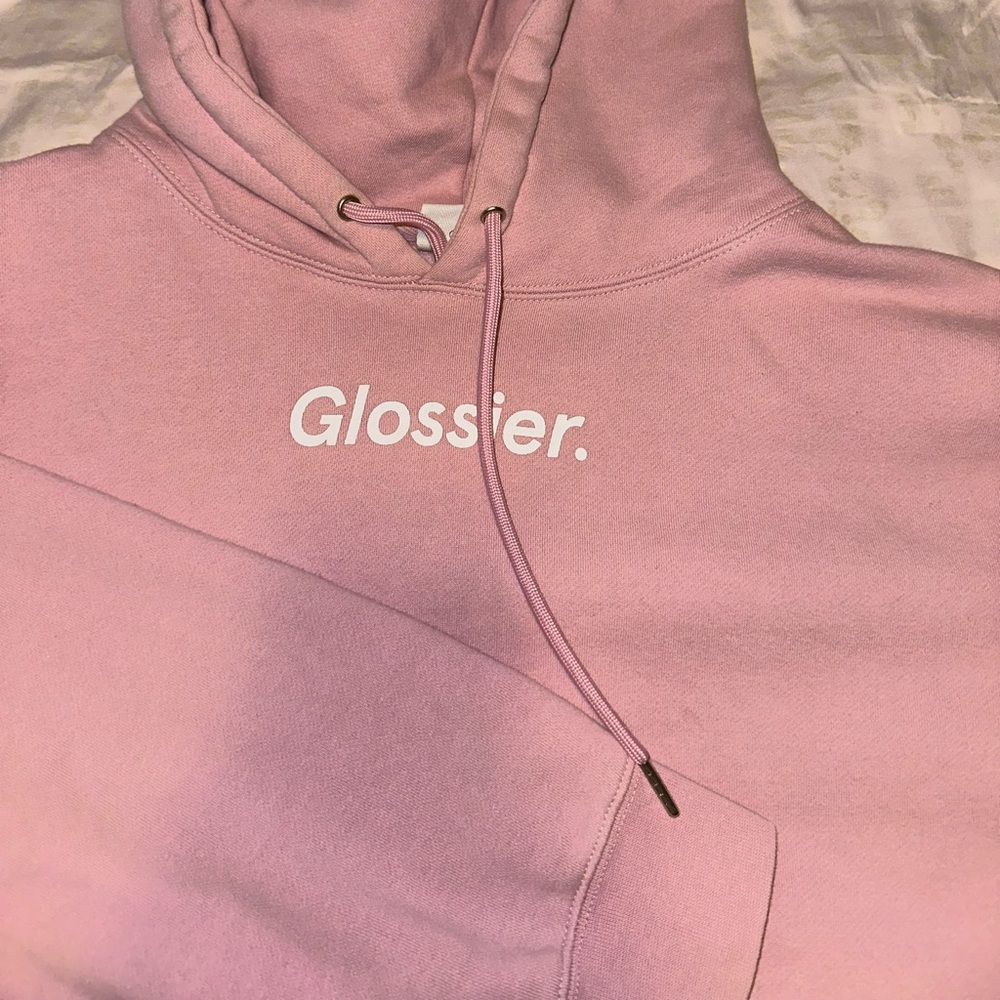 Glossier Pink Hoodie L